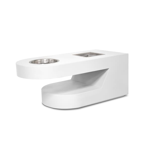 The Outdoor Plus 60 Rectangular Dana Fire Table, Powder Coated Metal, White, Play Electronic Ignition, Liquid Propane OPT-DANPC60EKIT-WHT-LP - main